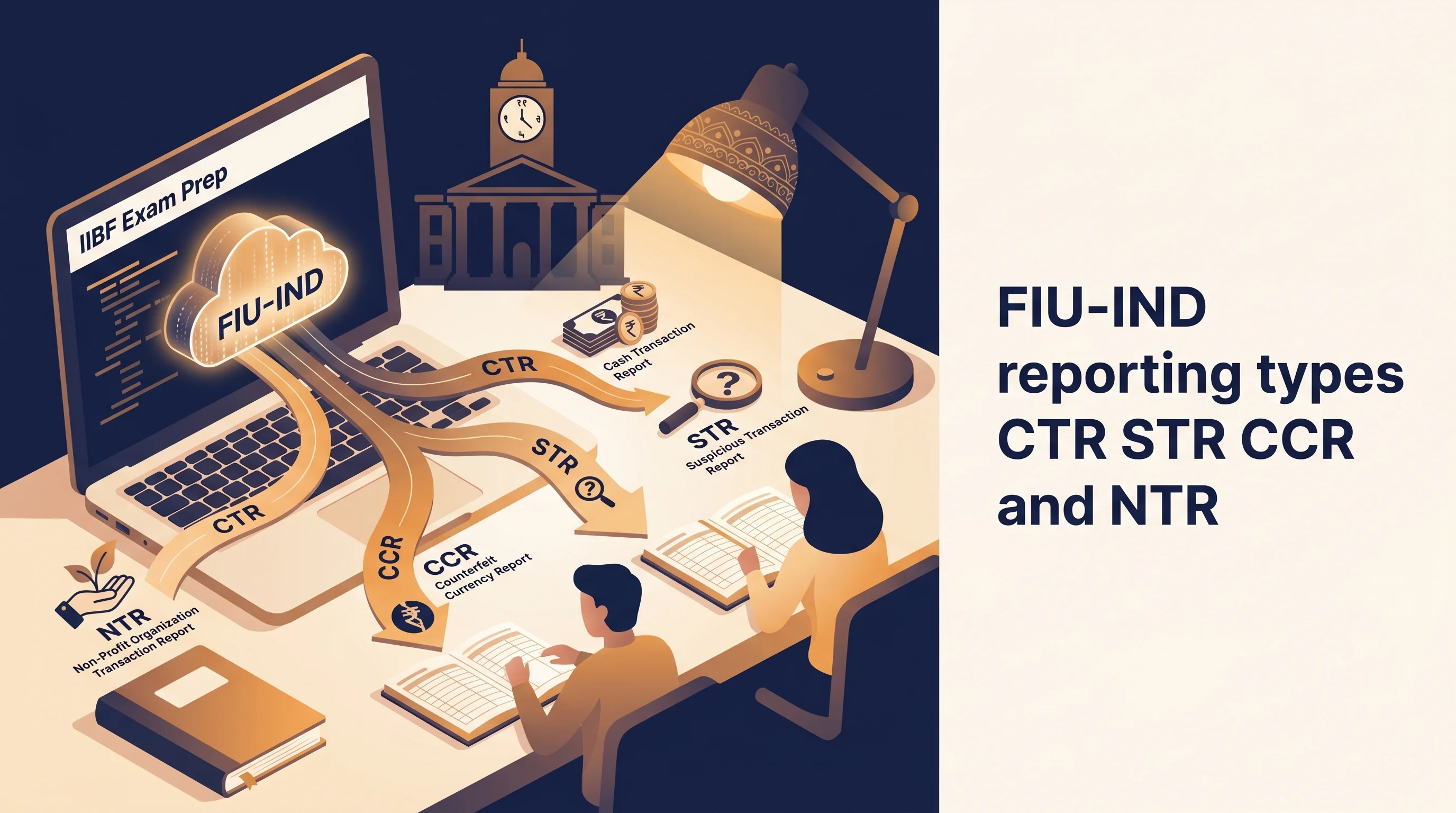 FIU-IND reporting types CTR STR CCR and NTR