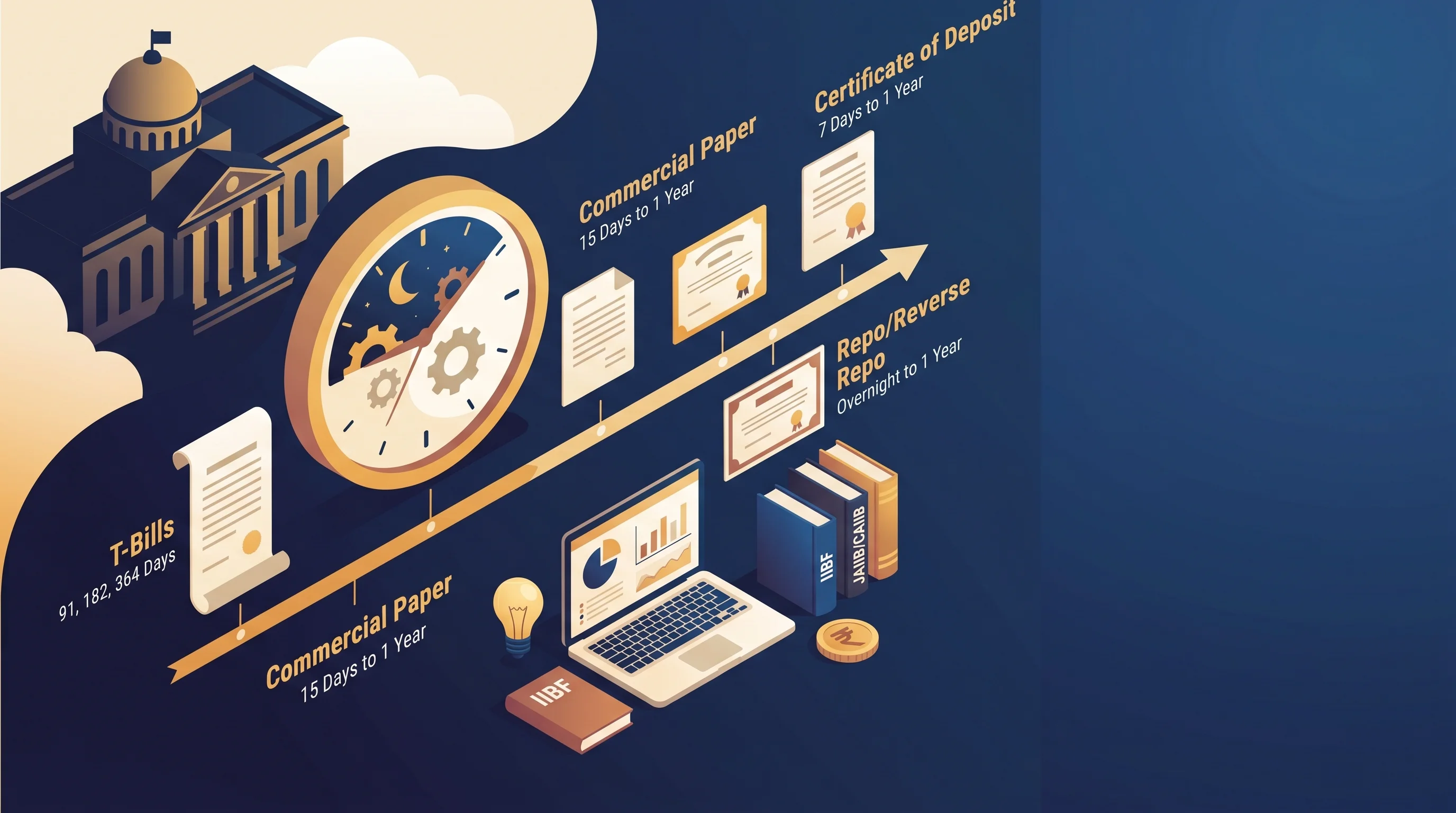 Money market instruments and their typical maturities