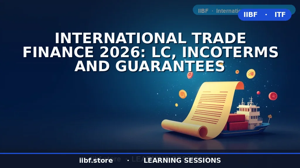 International Trade Finance 2026: LC, Incoterms & Guarantees