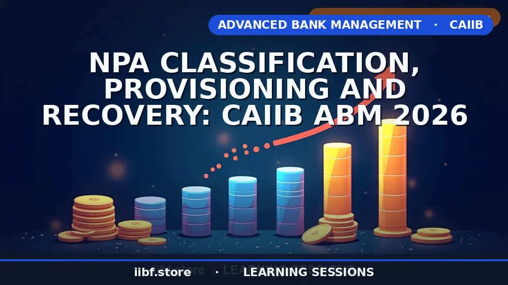 NPA Classification, Provisioning and Recovery: CAIIB ABM Guide