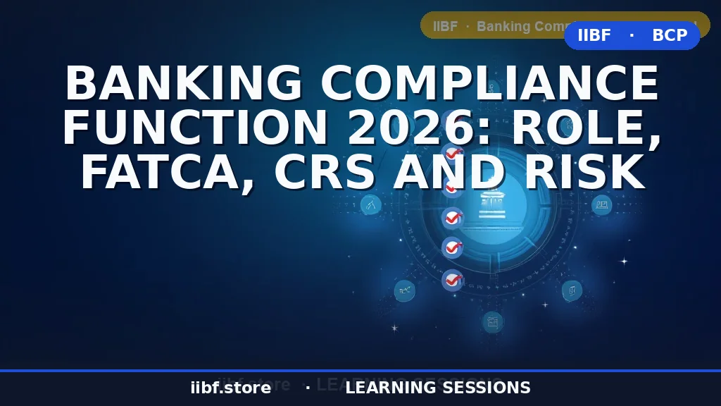 Banking Compliance Function 2026: FATCA, CRS & Risk Guide