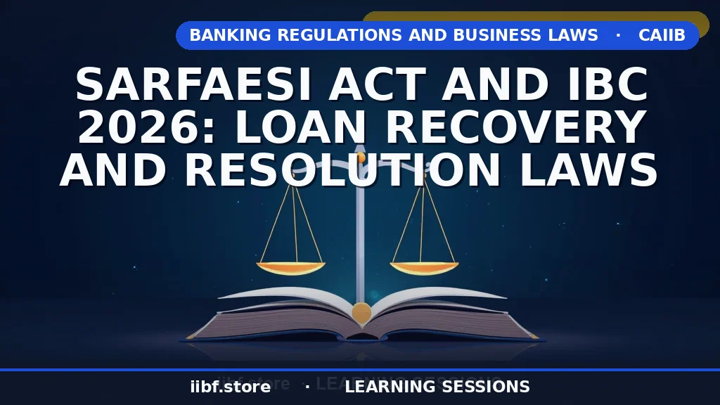 SARFAESI Act and IBC 2026: Loan Recovery and Resolution Laws