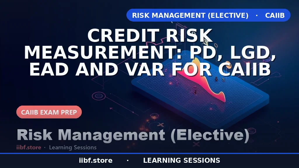 Credit Risk Measurement: PD, LGD, EAD and VaR for CAIIB