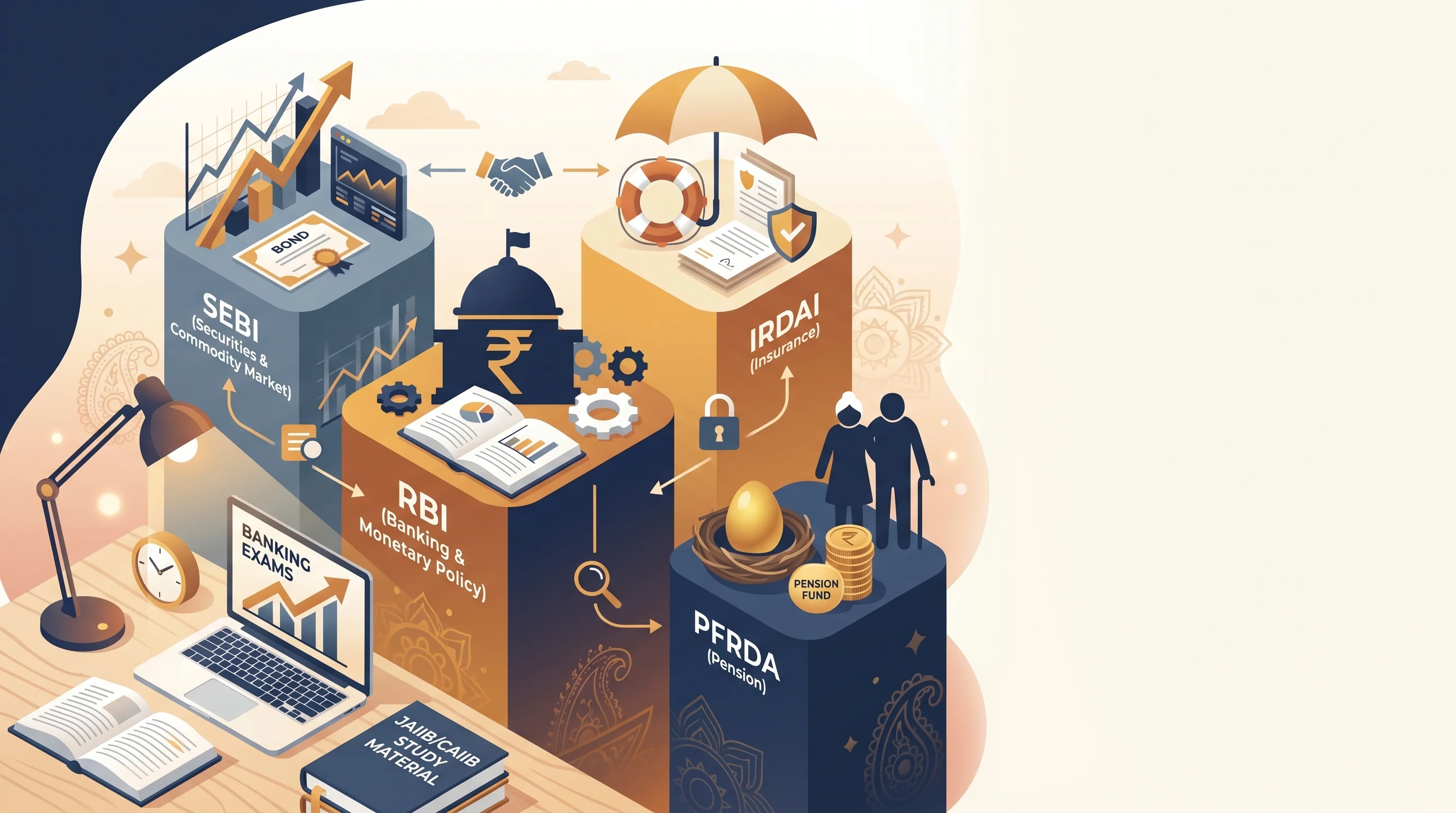 Regulators of the Indian financial system — RBI, SEBI, IRDAI and PFRDA and their domains