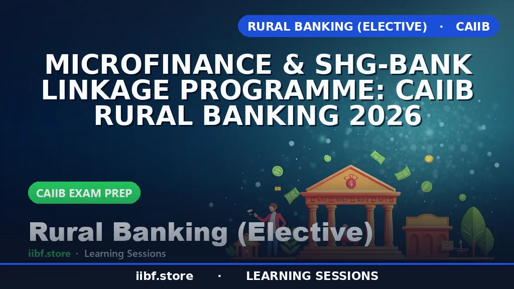 Microfinance & SHG-Bank Linkage Programme: CAIIB Guide