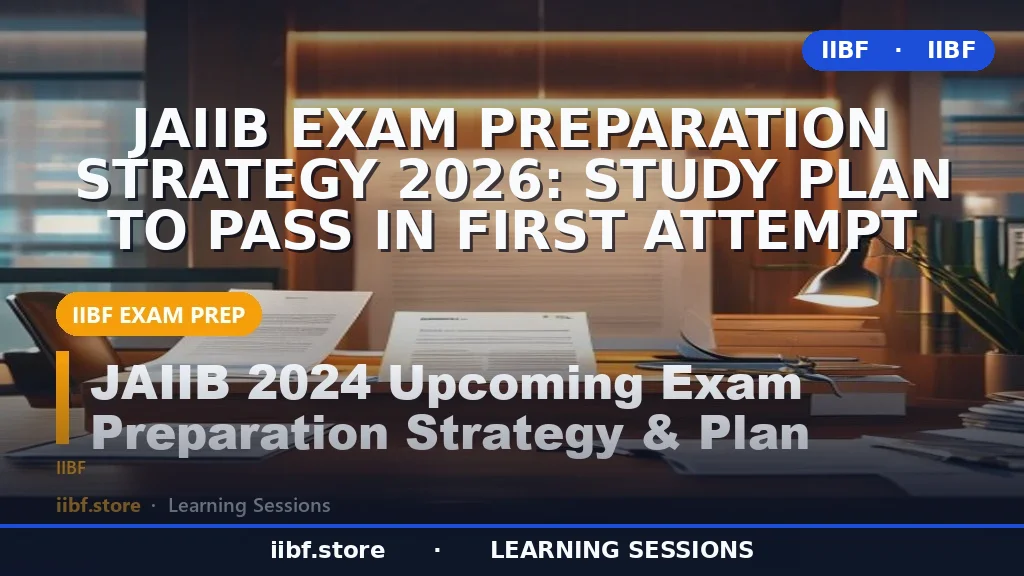 JAIIB Exam Preparation Strategy 2026: Study Plan to Pass in First Attempt