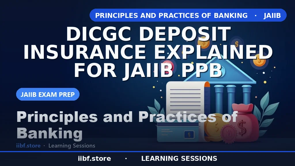 DICGC Deposit Insurance: JAIIB PPB Complete Guide