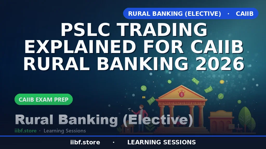 PSLC Trading Explained for CAIIB Rural Banking 2026