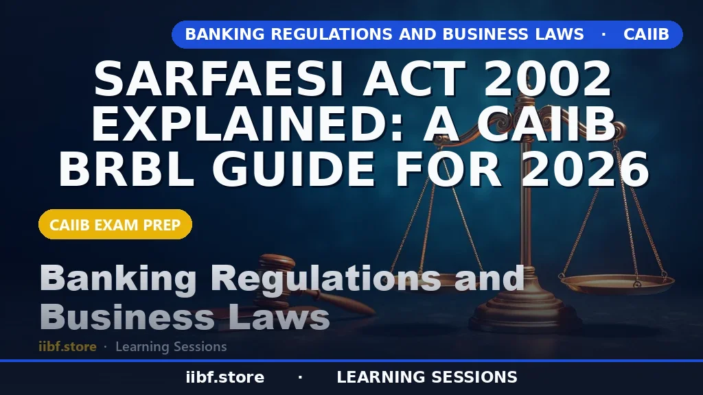 SARFAESI Act 2002 Explained: A CAIIB BRBL Guide for 2026