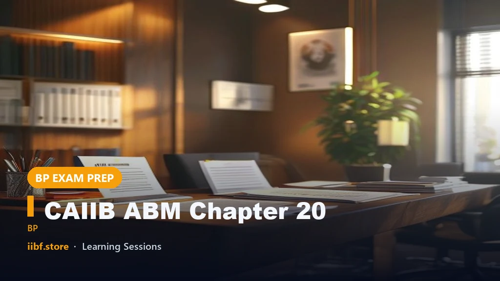 CAIIB ABM Chapter 20: Term Loans & Infrastructure Financing