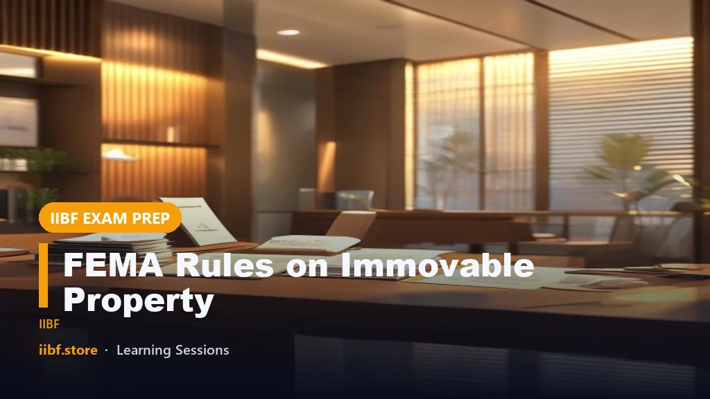 FEMA Rules on Immovable Property: IIBF Compliance in Banks Guide