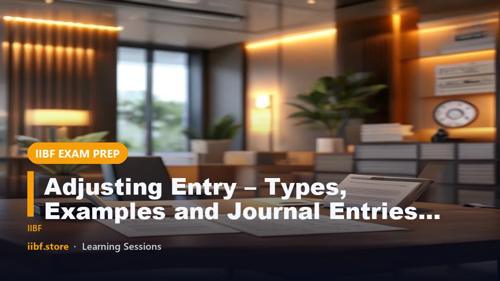 Adjusting Entry – Types, Examples and Journal Entries for JAIIB AFB