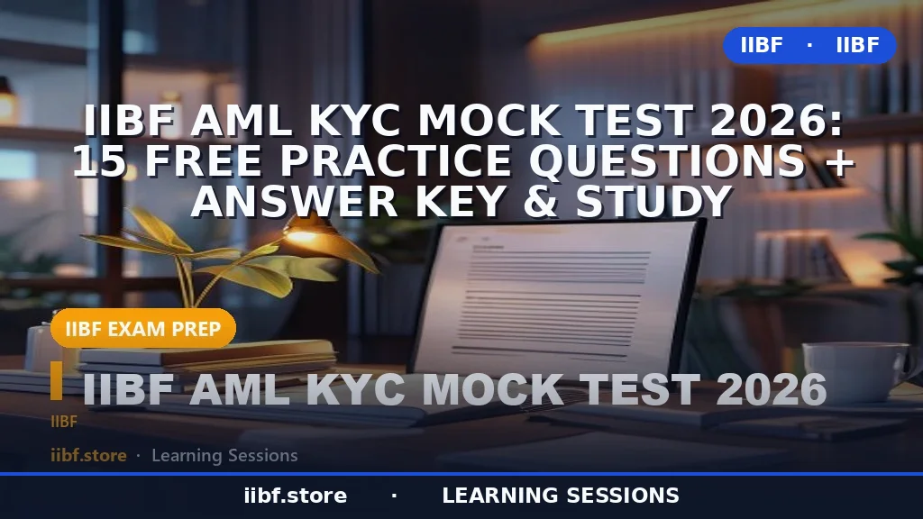 IIBF AML KYC Mock Test 2026: 15 Free Practice Questions + Answer Key & Study