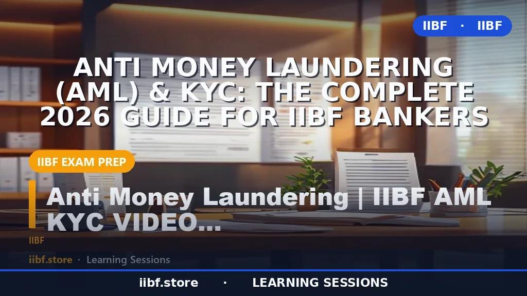 Anti Money Laundering (AML) & KYC: The Complete 2026 Guide for IIBF Bankers