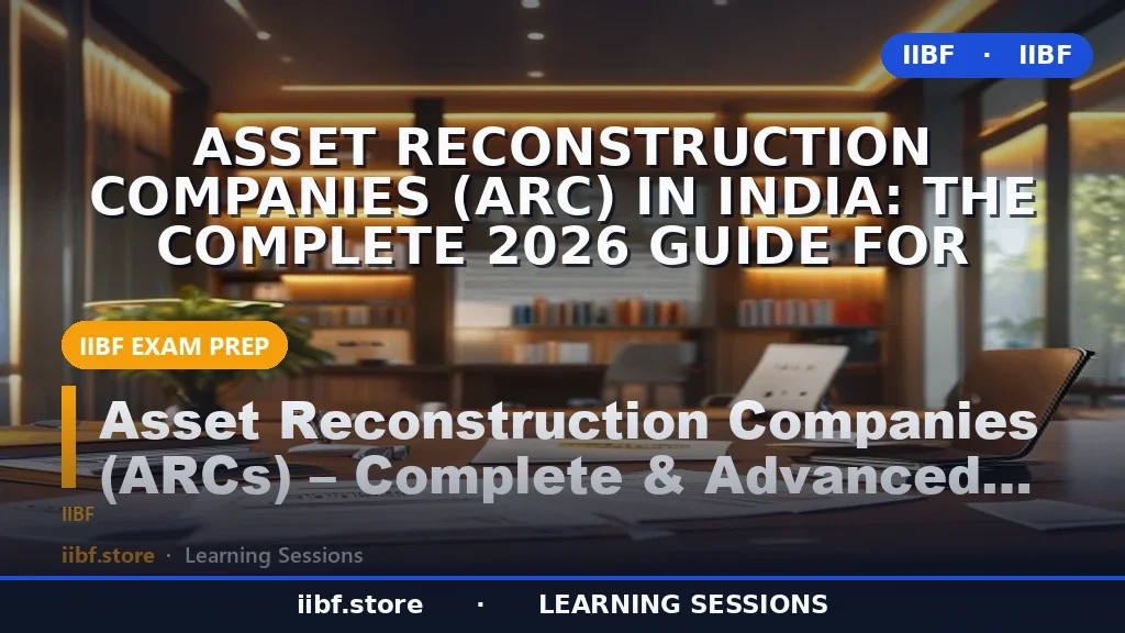 Asset Reconstruction Companies (ARC) in India: The Complete 2026 Guide for