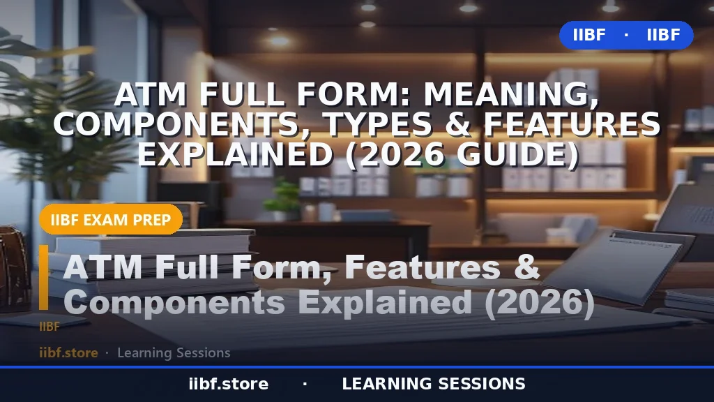 ATM Full Form: Meaning, Components, Types & Features Explained (2026 Guide)