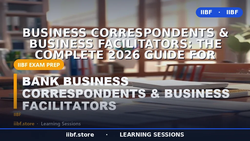 Business Correspondents & Business Facilitators: The Complete 2026 Guide for