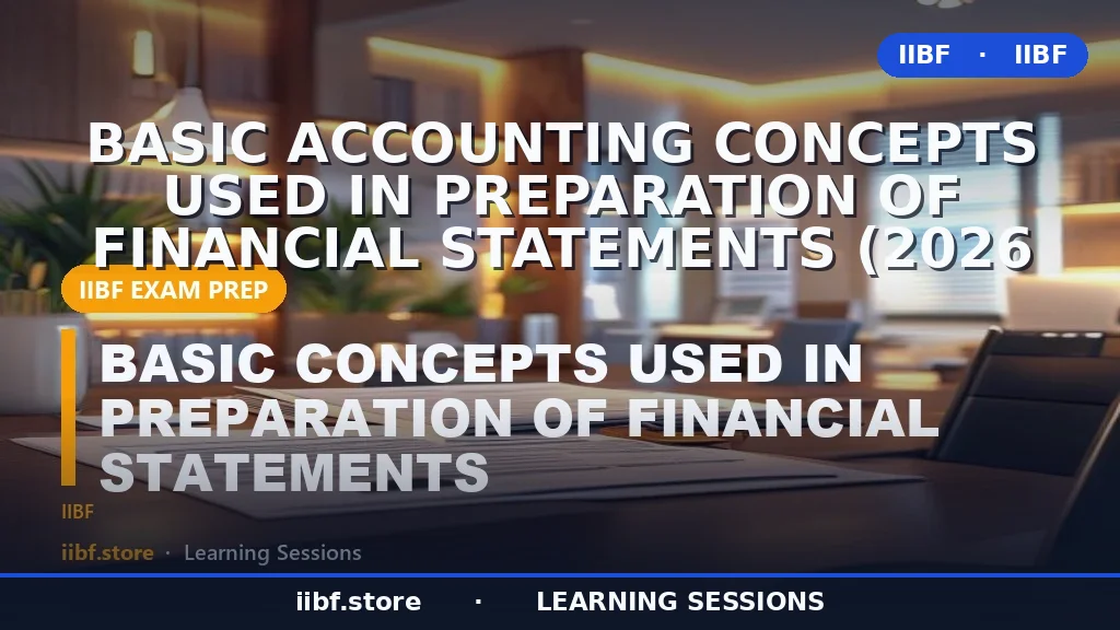 Basic Accounting Concepts Used in Preparation of Financial Statements (2026