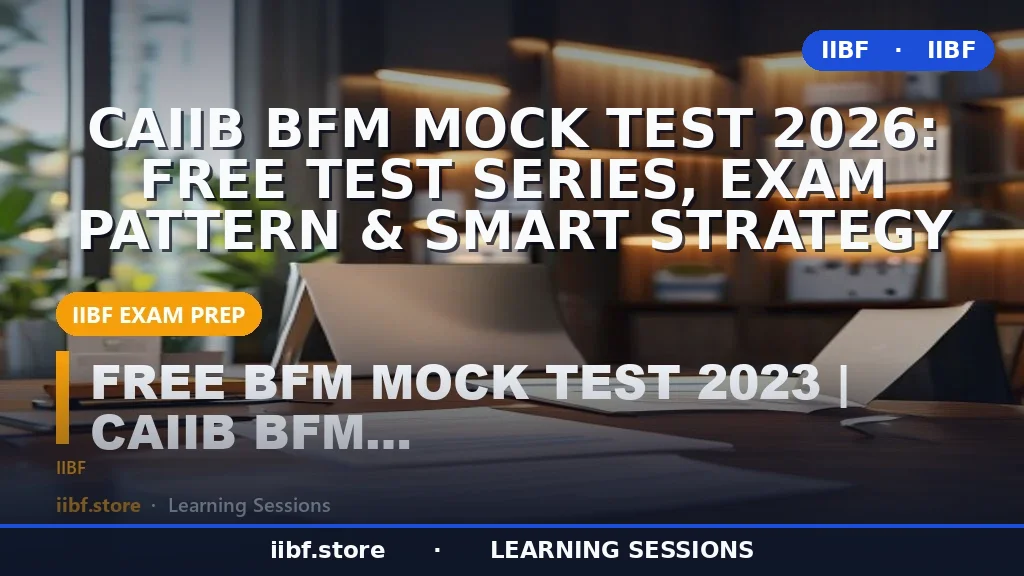 CAIIB BFM Mock Test 2026: Free Test Series, Exam Pattern & Smart Strategy