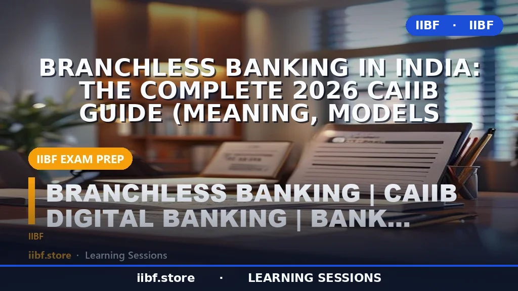 Branchless Banking in India: The Complete 2026 CAIIB Guide (Meaning, Models