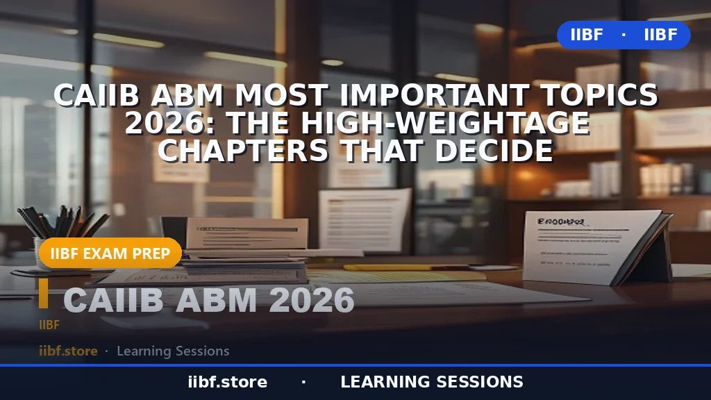 CAIIB ABM Most Important Topics 2026: The High-Weightage Chapters That Decide
