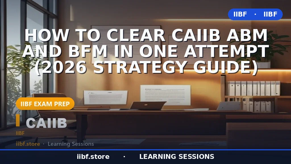 How to Clear CAIIB ABM and BFM in One Attempt (2026 Strategy Guide)