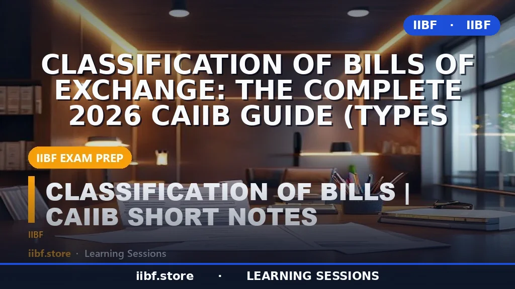 Classification of Bills of Exchange: The Complete 2026 CAIIB Guide (Types