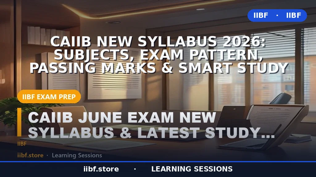 CAIIB New Syllabus 2026: Subjects, Exam Pattern, Passing Marks & Smart Study