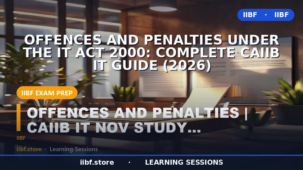 Offences and Penalties Under the IT Act 2000: Complete CAIIB IT Guide (2026)