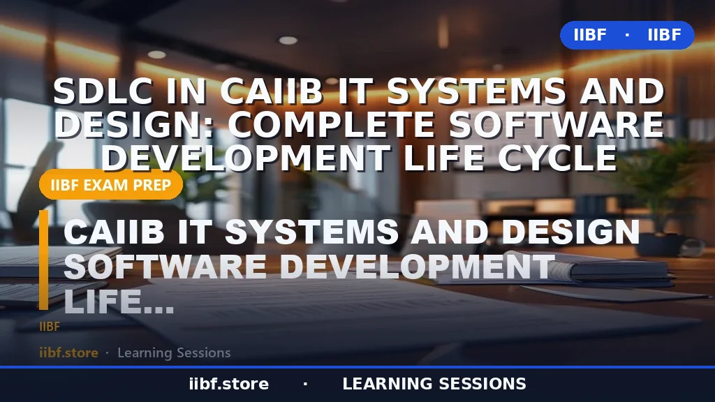 SDLC in CAIIB IT Systems and Design: Complete Software Development Life Cycle