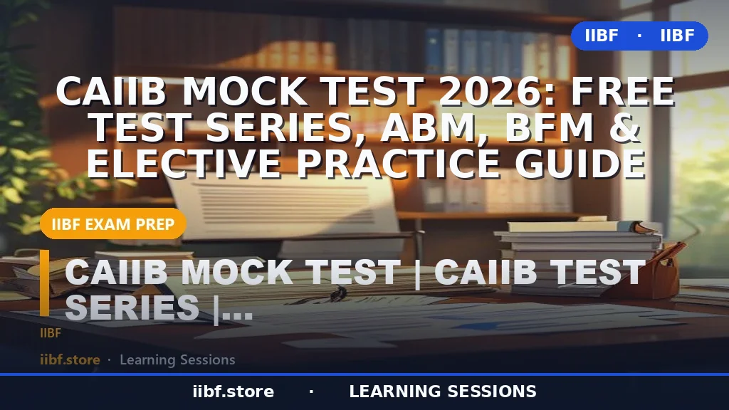 CAIIB Mock Test 2026: Free Test Series, ABM, BFM & Elective Practice Guide