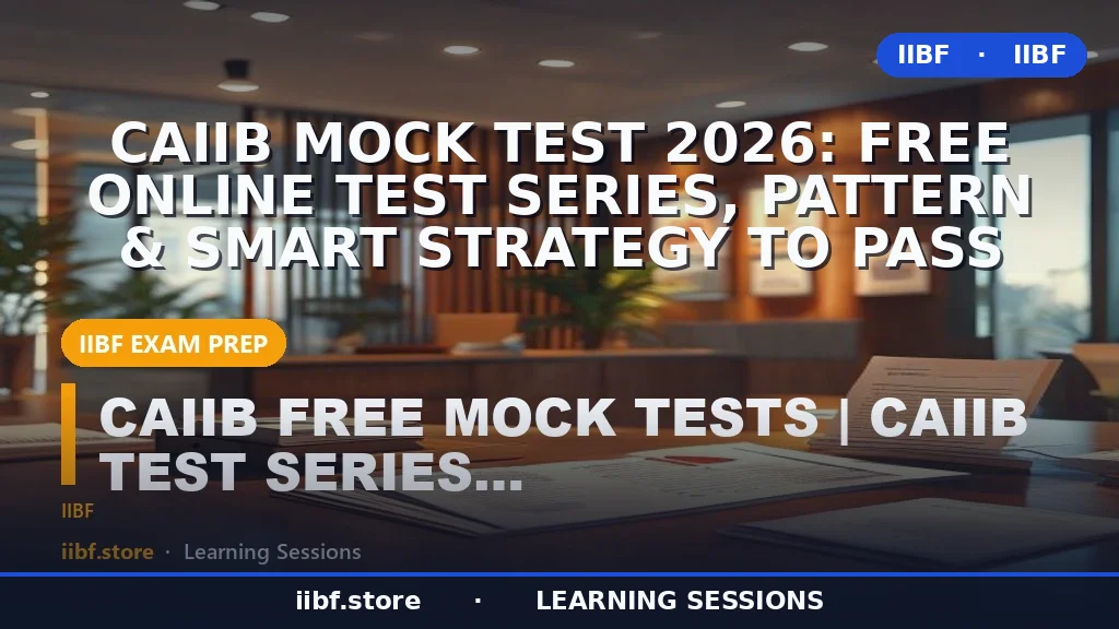CAIIB Mock Test 2026: Free Online Test Series, Pattern & Smart Strategy to Pass