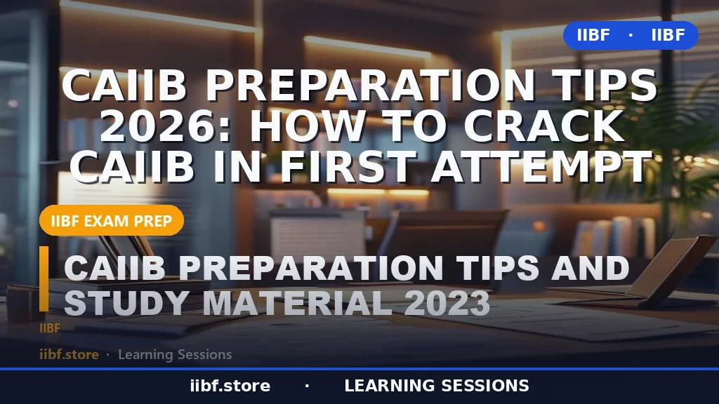 CAIIB Preparation Tips 2026: How to Crack CAIIB in First Attempt