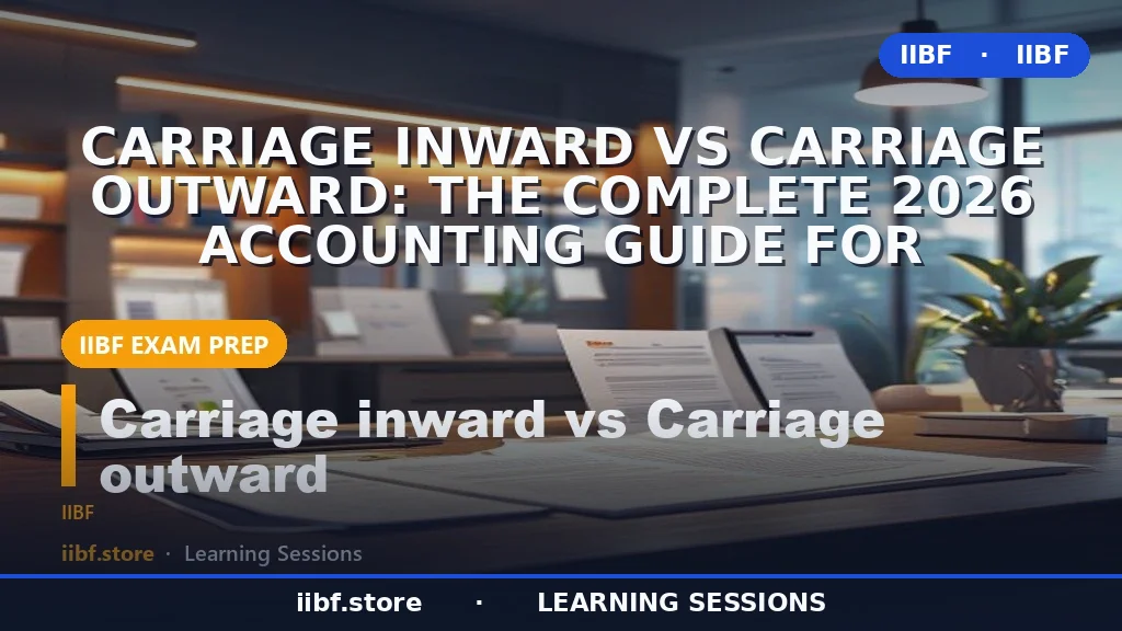 Carriage Inward vs Carriage Outward: The Complete 2026 Accounting Guide for