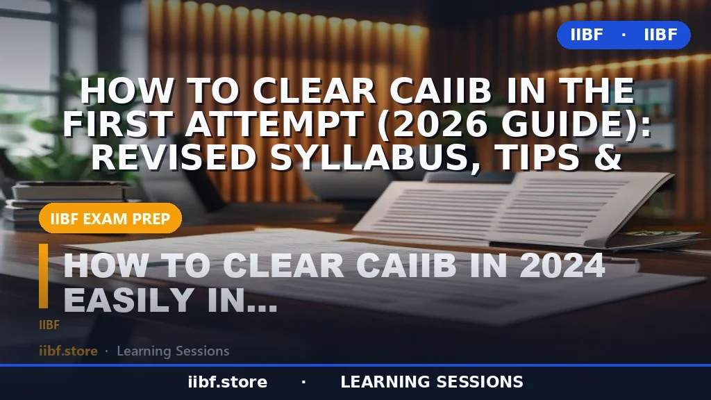 How to Clear CAIIB in the First Attempt (2026 Guide): Revised Syllabus, Tips &