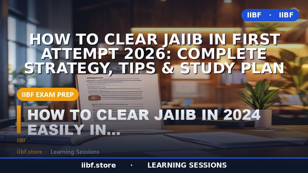 How to Clear JAIIB in First Attempt 2026: Complete Strategy, Tips & Study Plan