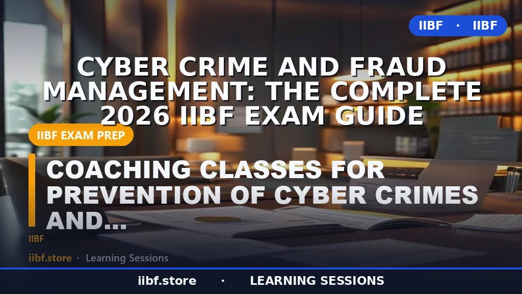 Cyber Crime and Fraud Management: The Complete 2026 IIBF Exam Guide