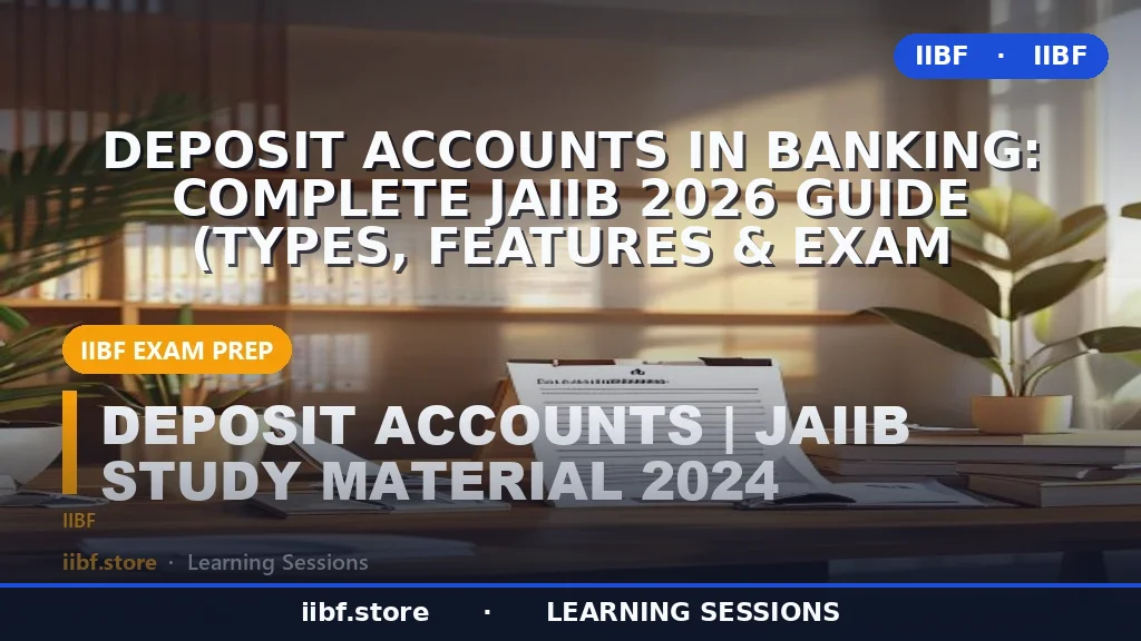 बैंकिंग में जमा खाते: संपूर्ण JAIIB 2026 गाइड (प्रकार, विशेषताएं और परीक्षा)