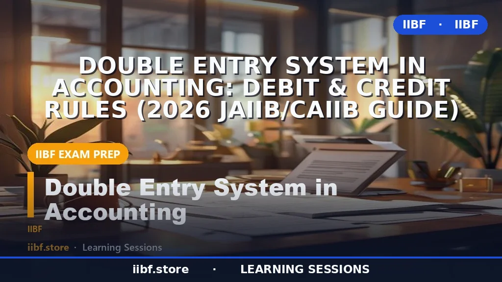 Double Entry System in Accounting: Debit & Credit Rules (2026 JAIIB/CAIIB Guide)
