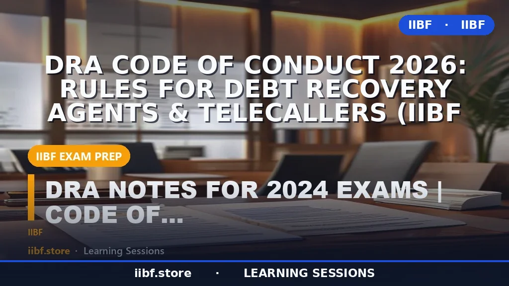 DRA Code of Conduct 2026: Rules for Debt Recovery Agents & Telecallers (IIBF