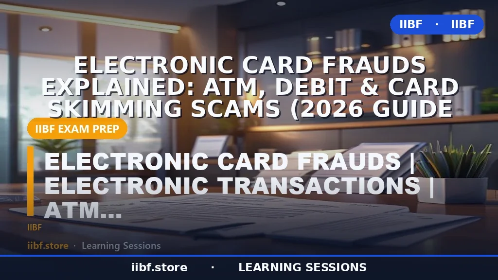 Electronic Card Frauds Explained: ATM, Debit & Card Skimming Scams (2026 Guide
