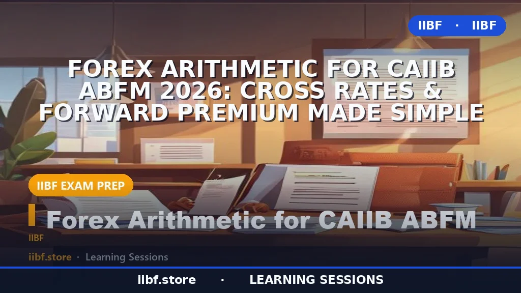 Forex Arithmetic for CAIIB ABFM 2026: Cross Rates & Forward Premium Made Simple