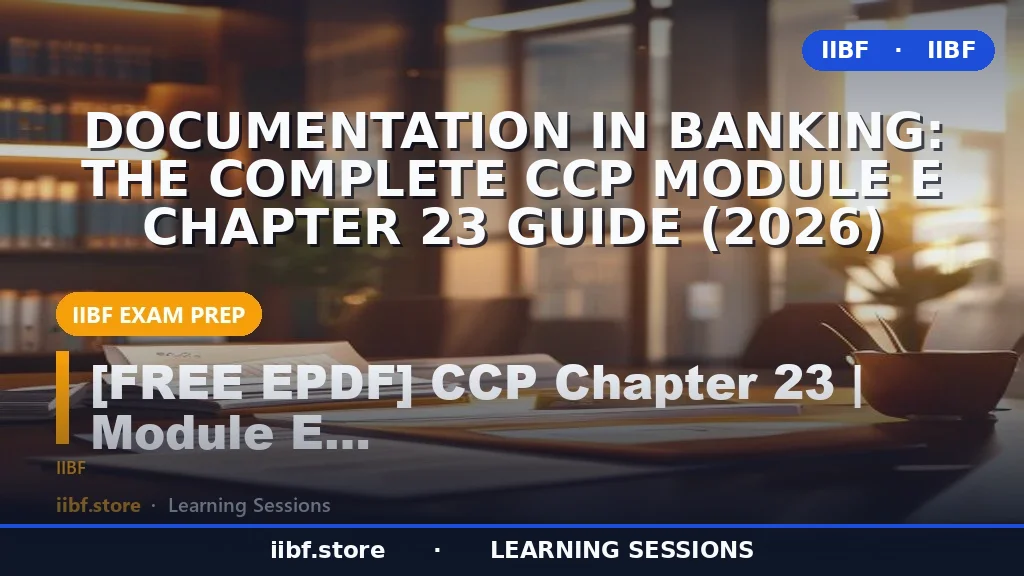 Documentation in Banking: The Complete CCP Module E Chapter 23 Guide (2026)