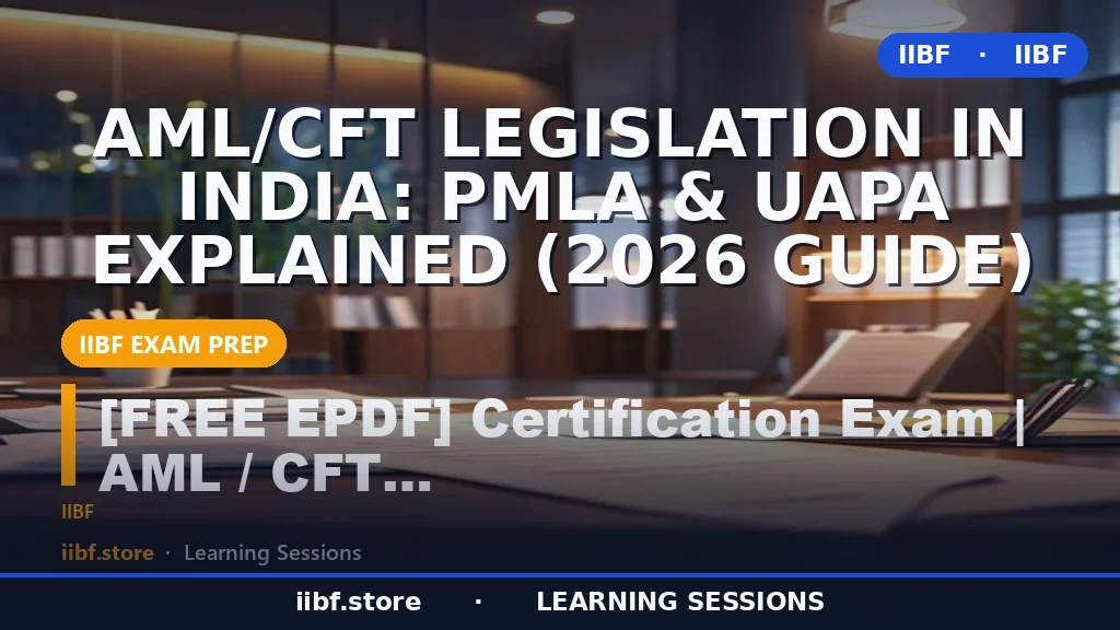 AML/CFT Legislation in India: PMLA & UAPA Explained (2026 Guide)