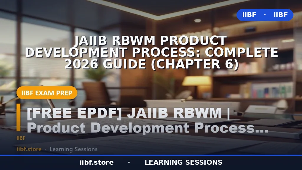 JAIIB RBWM Product Development Process: Complete 2026 Guide (Chapter 6)
