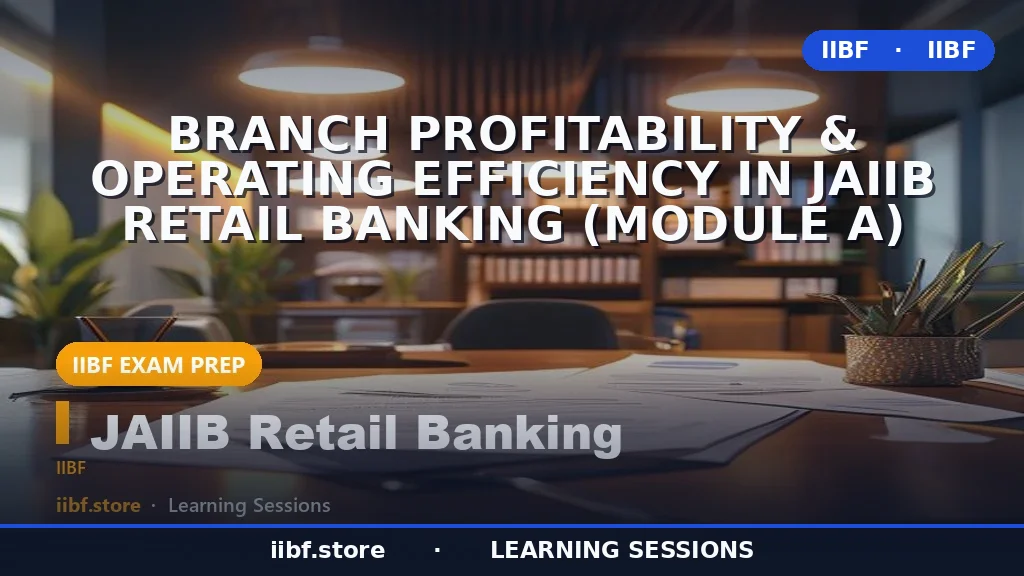 Branch Profitability & Operating Efficiency in JAIIB Retail Banking (Module A)
