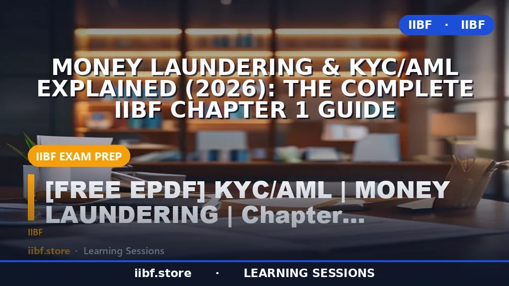 Money Laundering & KYC/AML Explained (2026): The Complete IIBF Chapter 1 Guide