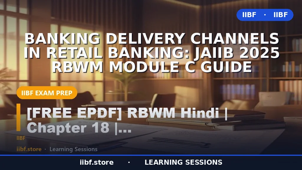 Banking Delivery Channels in Retail Banking: JAIIB 2026 RBWM Module C Guide