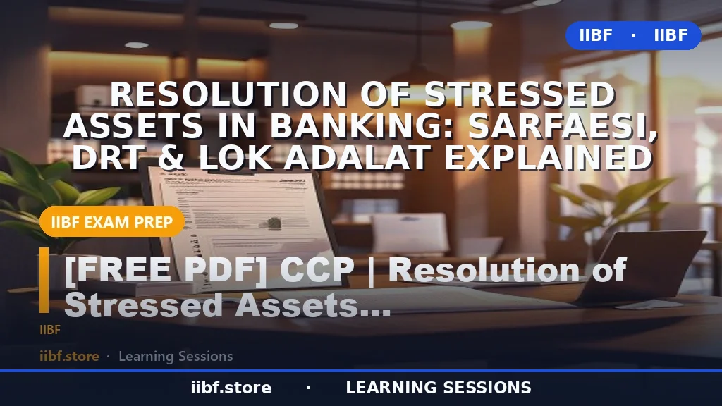 Resolution of Stressed Assets in Banking: SARFAESI, DRT & Lok Adalat Explained
