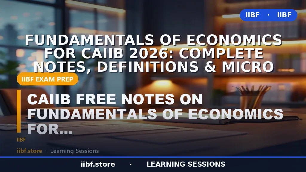 Fundamentals of Economics for CAIIB 2026: Complete Notes, Definitions & Micro